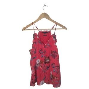 Miss Me Women's Floral Chiffon Size Medium Flowy Tank Top